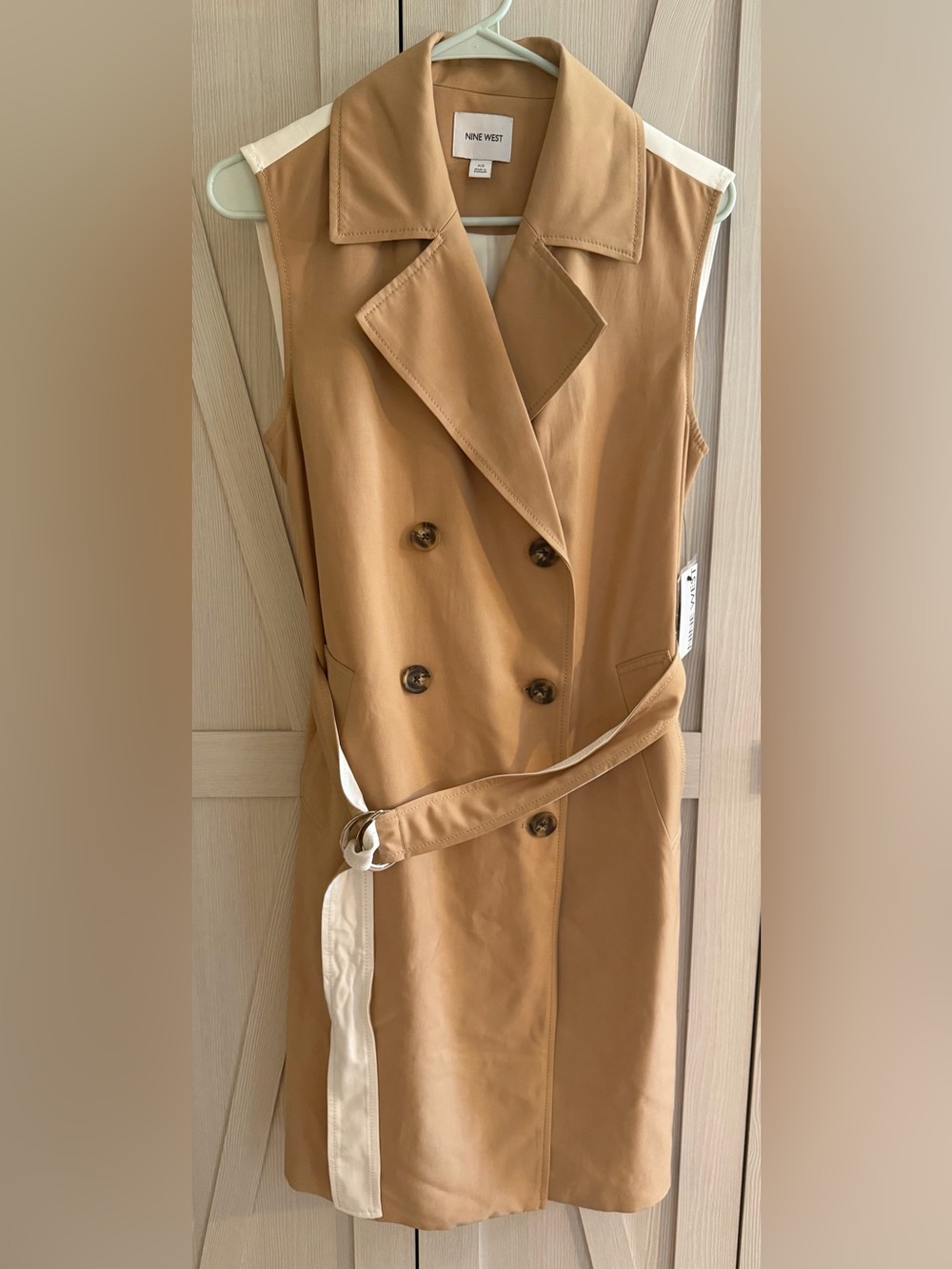 Nine West Tan Women's Trench Dress